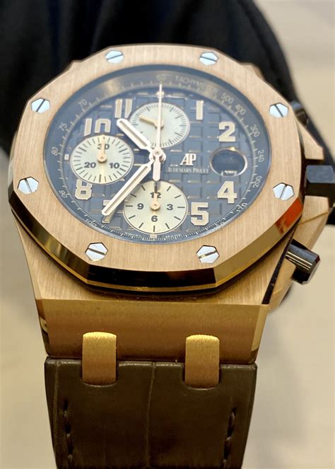 audemars piguet royal oak offshore chronograph rose gold replica|ap royal oak gold price.